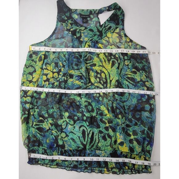 Lane Bryant batik sheer racer back tunic top size 20 - Picture 7 of 8